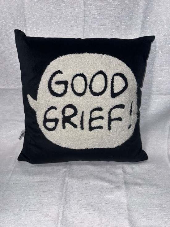 Peanuts Other - Peanuts Good Grief Reversible Decorative Throw Pillow with Charlie Brown Zigzag